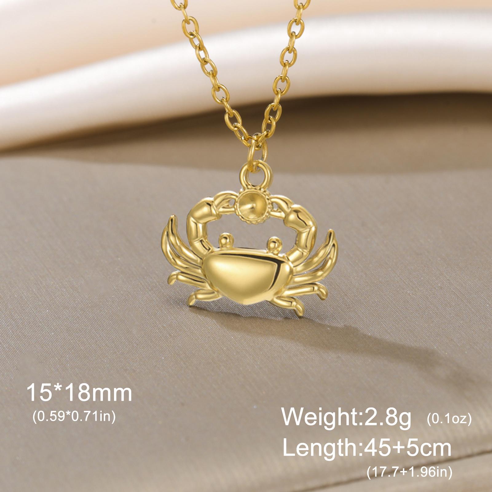 Unift Boho Ocean Style Sea Crab Necklace for Women Stainless Steel Gold Color Aesthetic Fashion Beach Summer Jewelry Gift New
Unift Boho Ocean Style Sea Crab Necklace for Women Stainless Steel Gold Color Aesthetic Fashion Beach Summer Jewelry Gift New