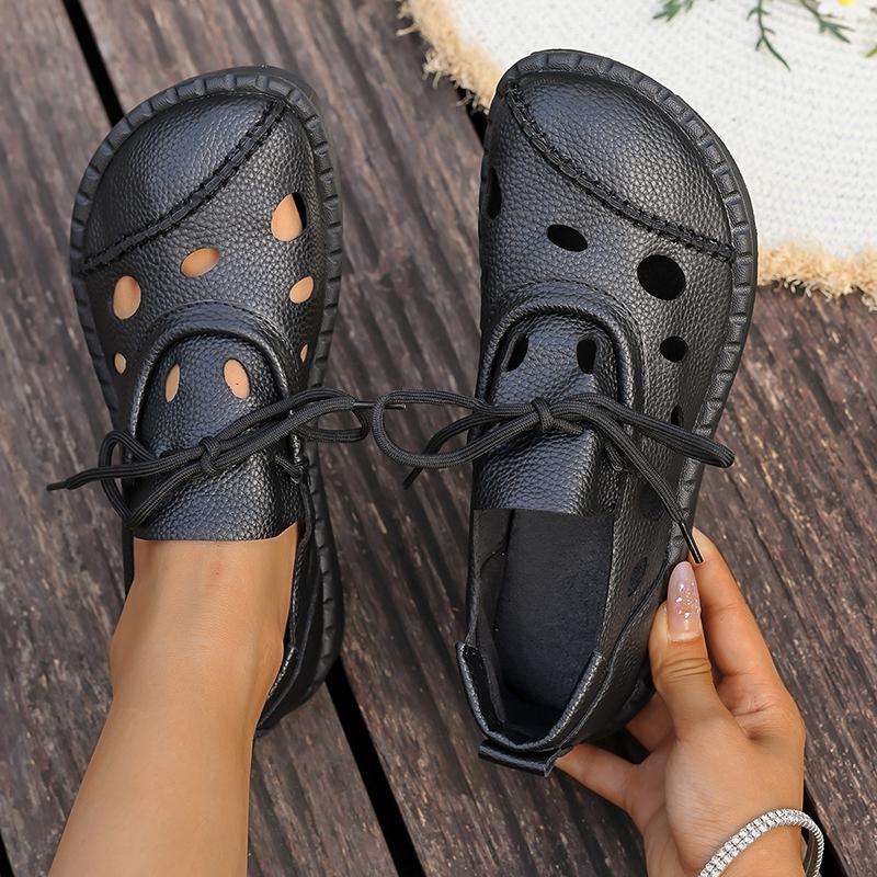 Модные туфли-балетки из искусственной кожи с перфорацией для женщин, летние, удобные, дышащие, на шнуровке, женские кроссовки, мягкая подошва, нескользящие, на платформе, для ходьбы 41 чёрный
Модные туфли-балетки из искусственной кожи с перфорацией для женщин, летние, удобные, дышащие, на шнуровке, женские кроссовки, мягкая подошва, нескользящие, на платформе, для ходьбы 41 чёрный