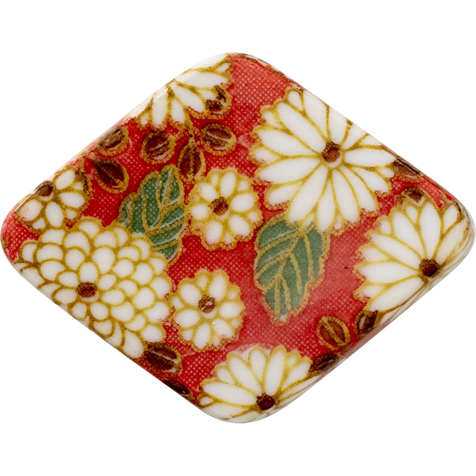 Minoru Pottery Mino Ware Chopstick Rest, Round Chrysanthemum Design, Red, Diamond Shape
Minoru Pottery Mino Ware Chopstick Rest, Round Chrysanthemum Design, Red, Diamond Shape