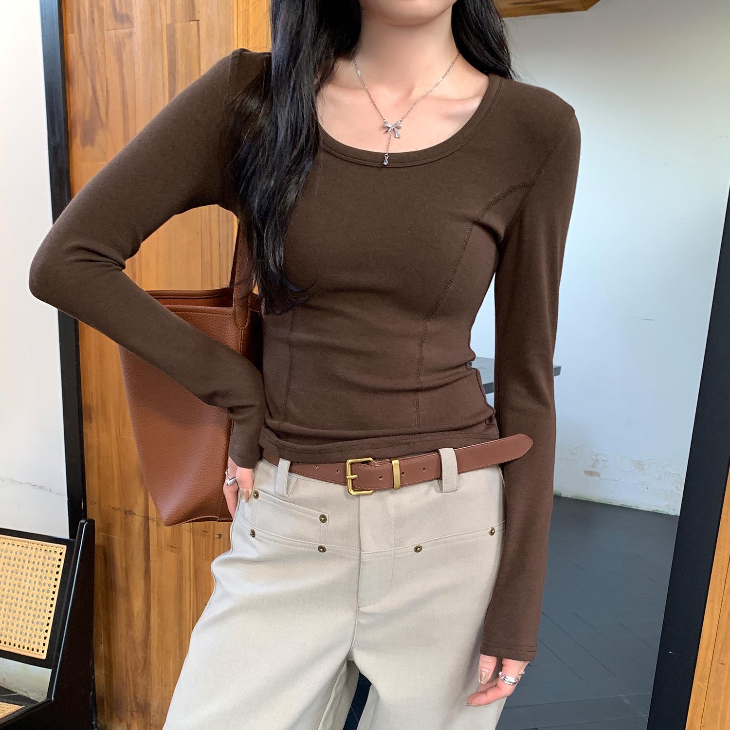 Women s European U-Neck Slimming Shirt - Autumn/Winter 2025 Small кавовий
Women s European U-Neck Slimming Shirt - Autumn/Winter 2025 Small кавовий