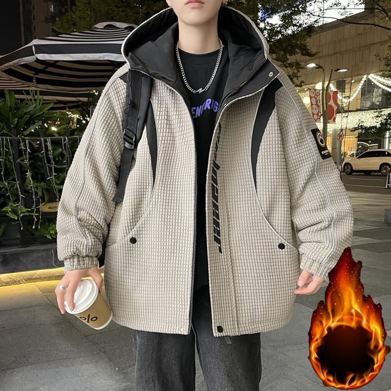 Men s Winter Reflective Hooded Cotton Jacket: Thickened Pile Fabric, Hong Kong Style, Warm Outerwear for Youth. 3XL хакі
Men s Winter Reflective Hooded Cotton Jacket: Thickened Pile Fabric, Hong Kong Style, Warm Outerwear for Youth. 3XL хакі