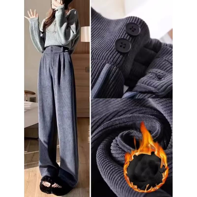 Women s Winter High-waisted Padded Warm Wide-legged Casual Pants Thickened Straight Sweatpants XS
Women s Winter High-waisted Padded Warm Wide-legged Casual Pants Thickened Straight Sweatpants XS