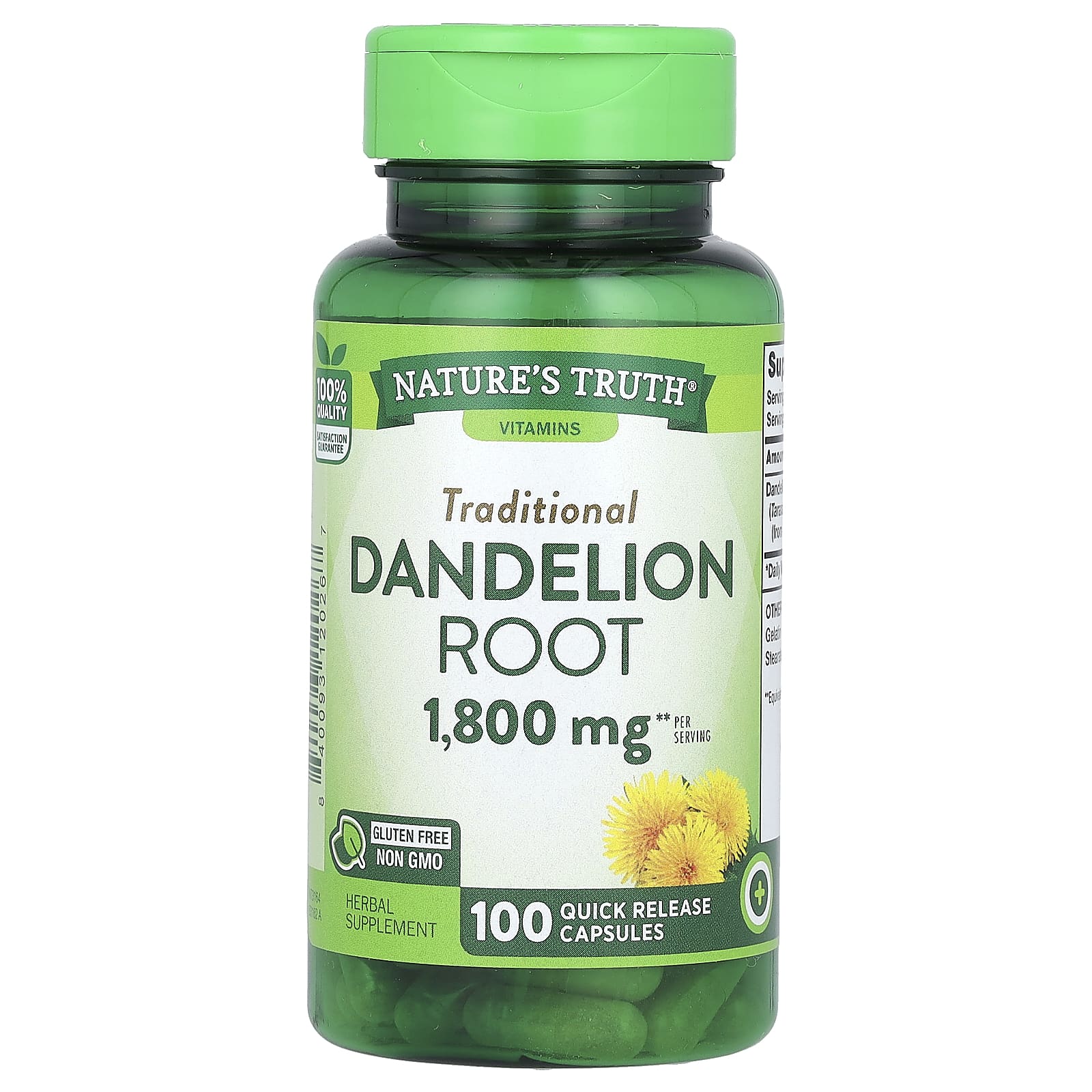 Nature S Truth, Vitamins, Dandelion Root, 1,800Mg, 100 Rapid Release Capsules (900Mg per Capsule)
Nature S Truth, Vitamins, Dandelion Root, 1,800Mg, 100 Rapid Release Capsules (900Mg per Capsule)