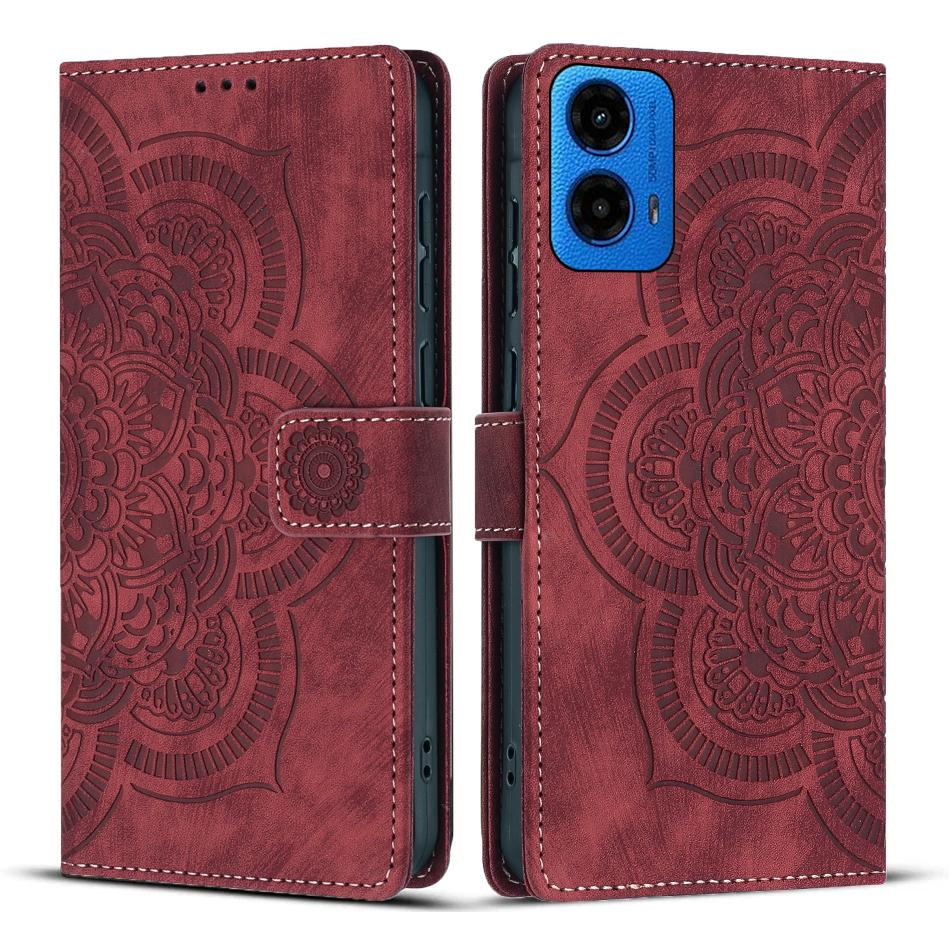 For Motorola Moto G34 5G/Motorola Moto G45 5G Leather Case WANLONFENG HDM Series Mandala Imprint Wallet Stand Phone Cover Wine Red
For Motorola Moto G34 5G/Motorola Moto G45 5G Leather Case WANLONFENG HDM Series Mandala Imprint Wallet Stand Phone Cover Wine Red
