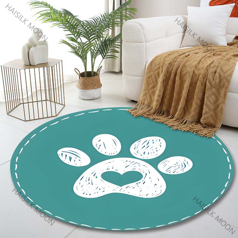 Multiple sizes Paw print with heart Print Round Carpet Living Room Bedroom Table Chair Sofa Decorative Carpet Luxury gifts Diameter -60cm
Multiple sizes Paw print with heart Print Round Carpet Living Room Bedroom Table Chair Sofa Decorative Carpet Luxury gifts Diameter -60cm