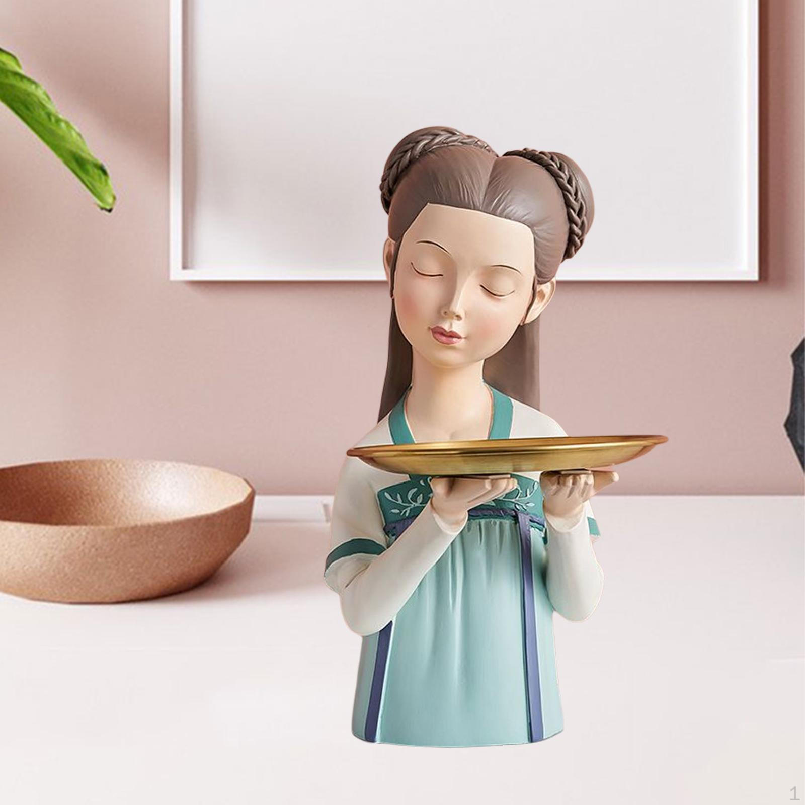 Elegant Girls Statue Storage Tray Cosmetics Sundries Container Resin Figurine for Dining Room
Elegant Girls Statue Storage Tray Cosmetics Sundries Container Resin Figurine for Dining Room