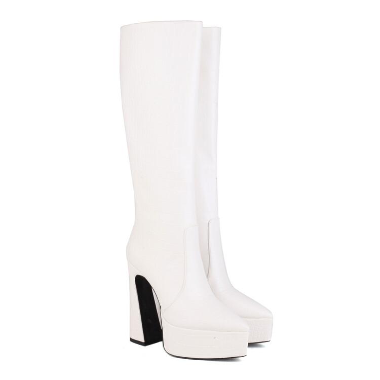 2022 New Super Fiber Leather Platform Knee Boots Women s Warm Winter Fashion Long Boots 14cm Black White Size 34-45 High Heels 39
2022 New Super Fiber Leather Platform Knee Boots Women s Warm Winter Fashion Long Boots 14cm Black White Size 34-45 High Heels 39