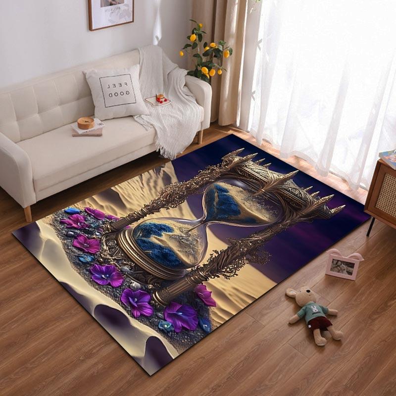 Elegant Hourglass Design Carpet with Purple Flowers and Gold Trim Suitable for use as an anti-slip for living room bedroom sofas 40x60cm( 15x23in )
Elegant Hourglass Design Carpet with Purple Flowers and Gold Trim Suitable for use as an anti-slip for living room bedroom sofas 40x60cm( 15x23in )