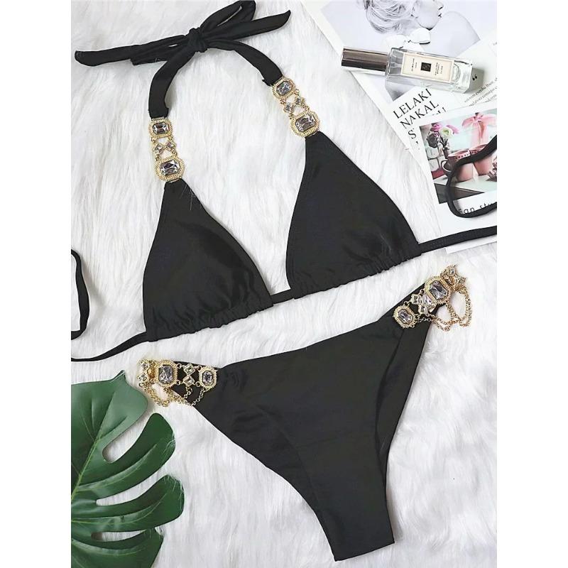 2025 Блискуче стразове діамантове бікіні Жіночий купальник Жіночий купальний костюм Комплект бікіні з двох частин Халтер Металеві ланцюжки Купальний костюм L
2025 Блискуче стразове діамантове бікіні Жіночий купальник Жіночий купальний костюм Комплект бікіні з двох частин Халтер Металеві ланцюжки Купальний костюм L