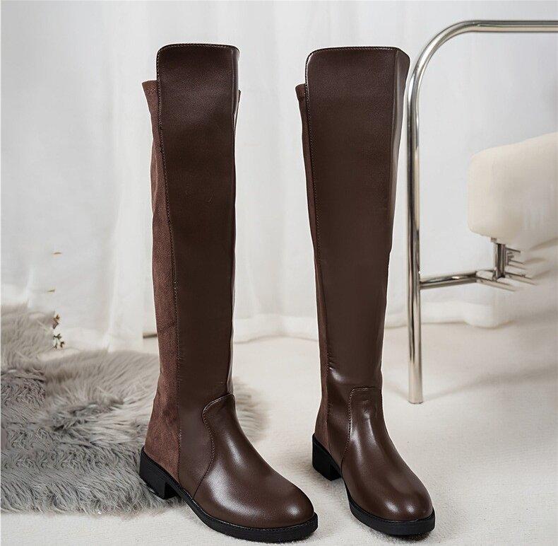 Новые европейские и американские однотонные женские ботфорты 2025 осень и зима ретро большой размер вставки толстый каблук ботфорты женские 42 коричневый
Новые европейские и американские однотонные женские ботфорты 2025 осень и зима ретро большой размер вставки толстый каблук ботфорты женские 42 коричневый