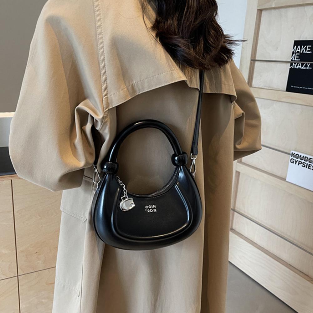 Elegant Dumpling Crossbody Bag Korean Style Crescent Bag Portable Half-moon Shoulder Bag Women чорний
Elegant Dumpling Crossbody Bag Korean Style Crescent Bag Portable Half-moon Shoulder Bag Women чорний