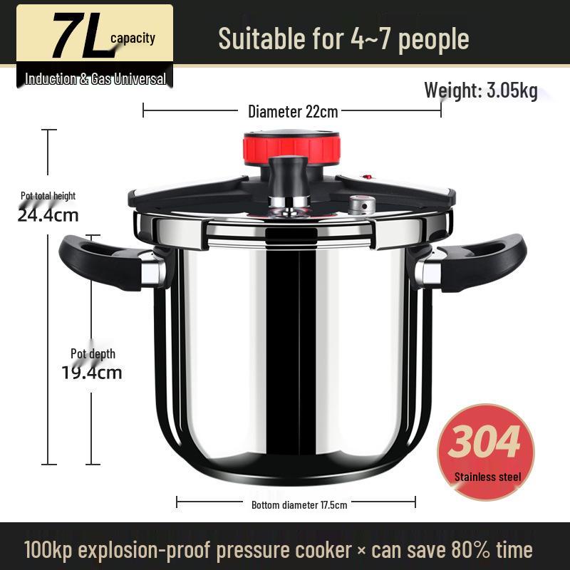 Взрывозащищенная скороварка из нержавеющей стали 316, утолщенная и оригинальная для домашнего использования
Взрывозащищенная скороварка из нержавеющей стали 316, утолщенная и оригинальная для домашнего использования