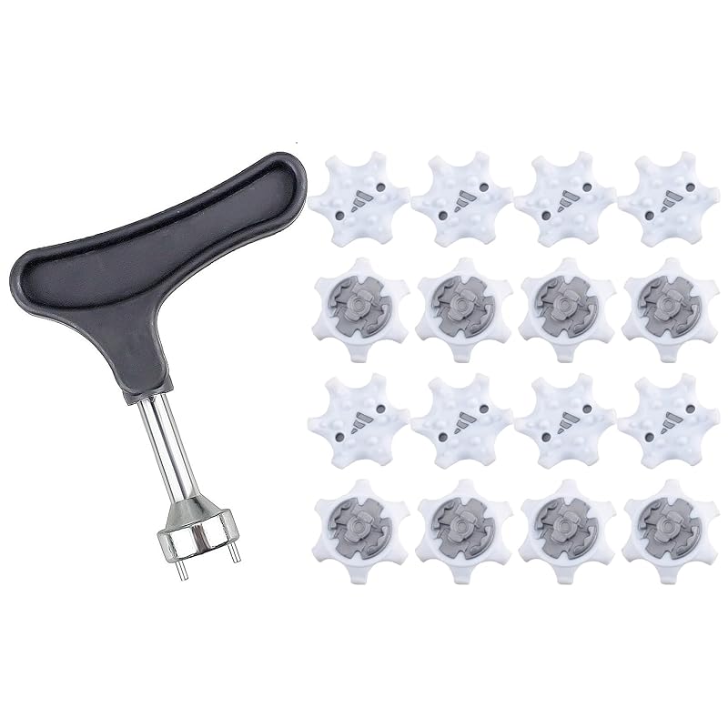 Set of 16 Replacement Golf Shoe Spikes with Golf Nail Wrench, Non-Slip, Easy to Install and Remove, White
Set of 16 Replacement Golf Shoe Spikes with Golf Nail Wrench, Non-Slip, Easy to Install and Remove, White