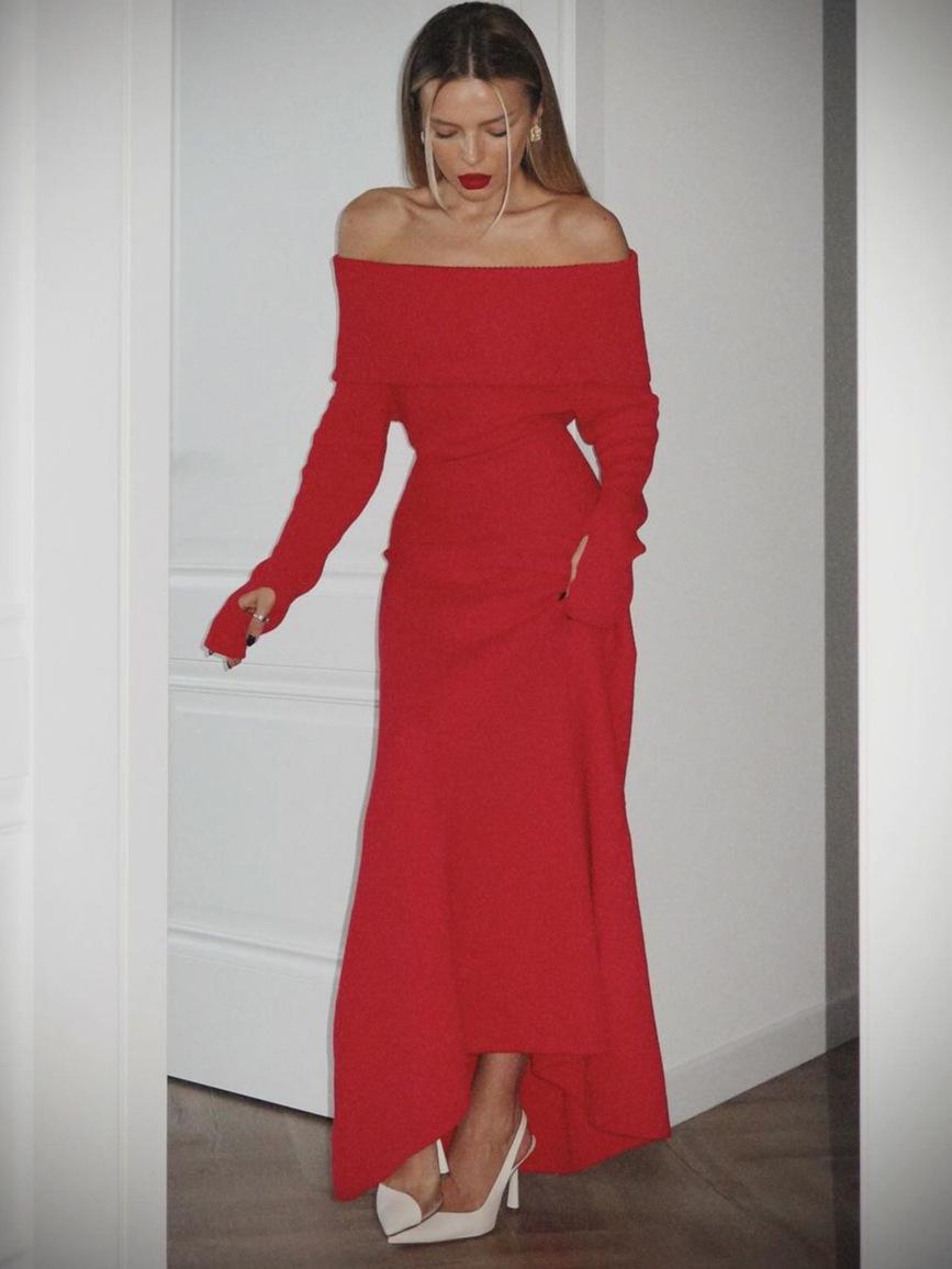 2025 Chic Women s Bell Sleeve Bandage Dress - Multi-Wear Sexy Solid Color Medium красный
2025 Chic Women s Bell Sleeve Bandage Dress - Multi-Wear Sexy Solid Color Medium красный