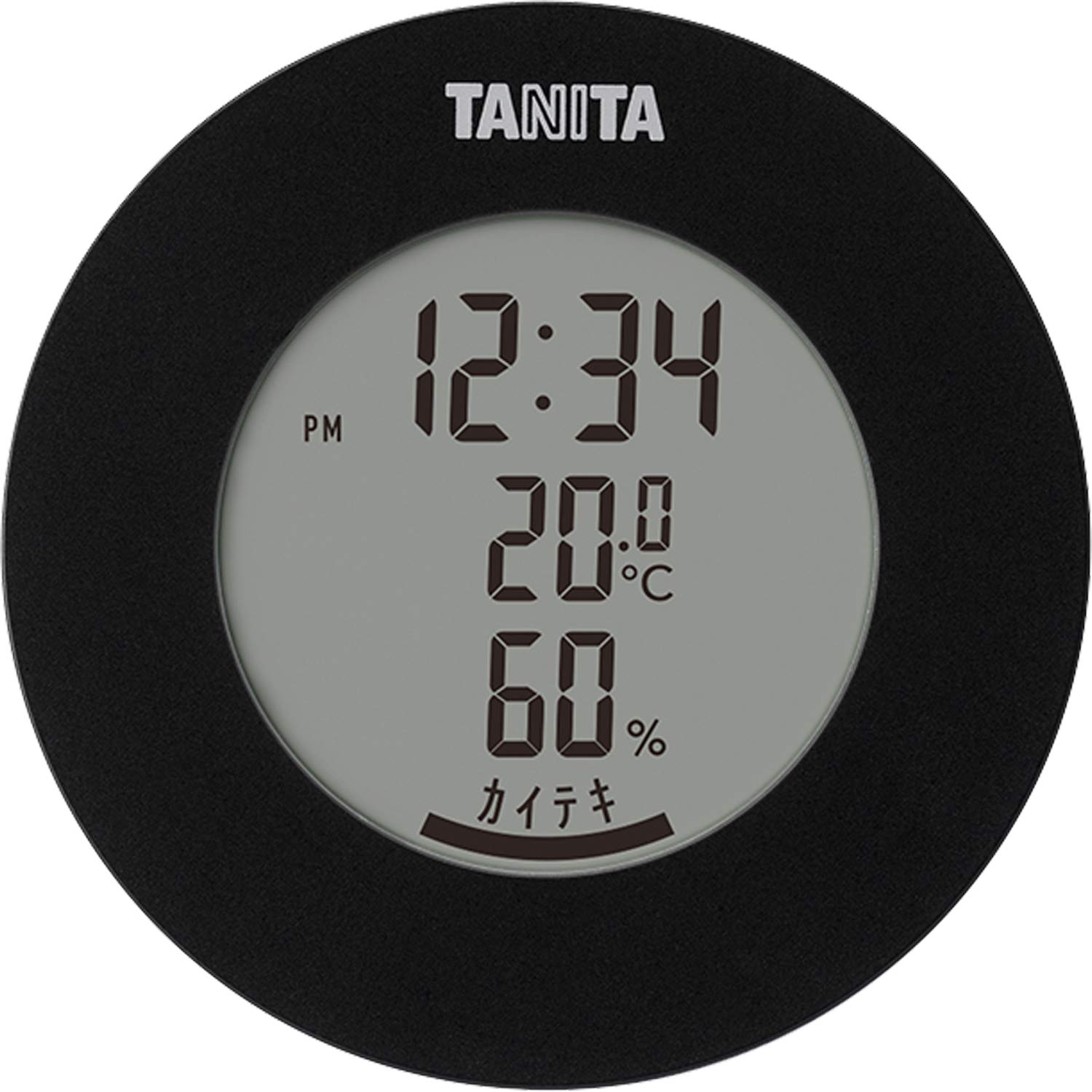 Tanita Thermohygrometer Clock Temperature Humidity Digital Tabletop Magnet Black BK TT-585 
Tanita Thermohygrometer Clock Temperature Humidity Digital Tabletop Magnet Black BK TT-585