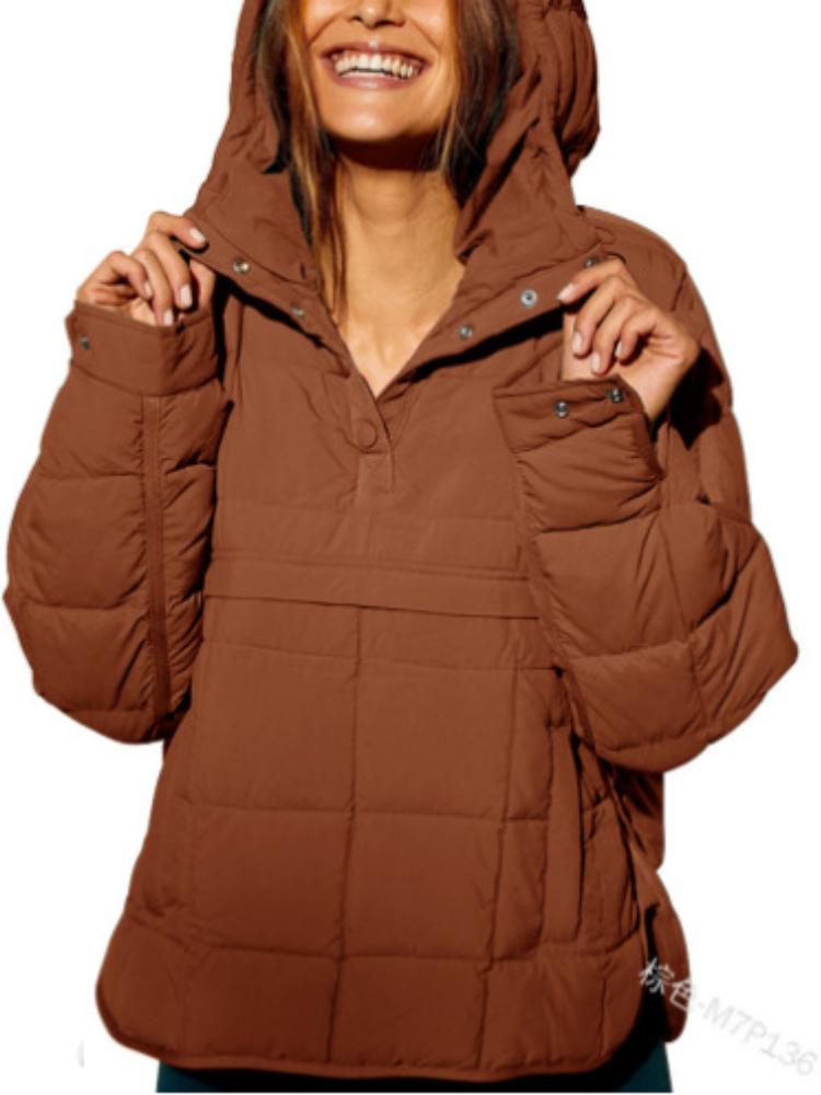Women s Quilted Hooded Puffer Jacket with Stand Collar, Zipper Pocket, Raglan Sleeves In Dark Green, Beige, Purple, Light Blue, Black M темно-коричневого кольору
Women s Quilted Hooded Puffer Jacket with Stand Collar, Zipper Pocket, Raglan Sleeves In Dark Green, Beige, Purple, Light Blue, Black M темно-коричневого кольору