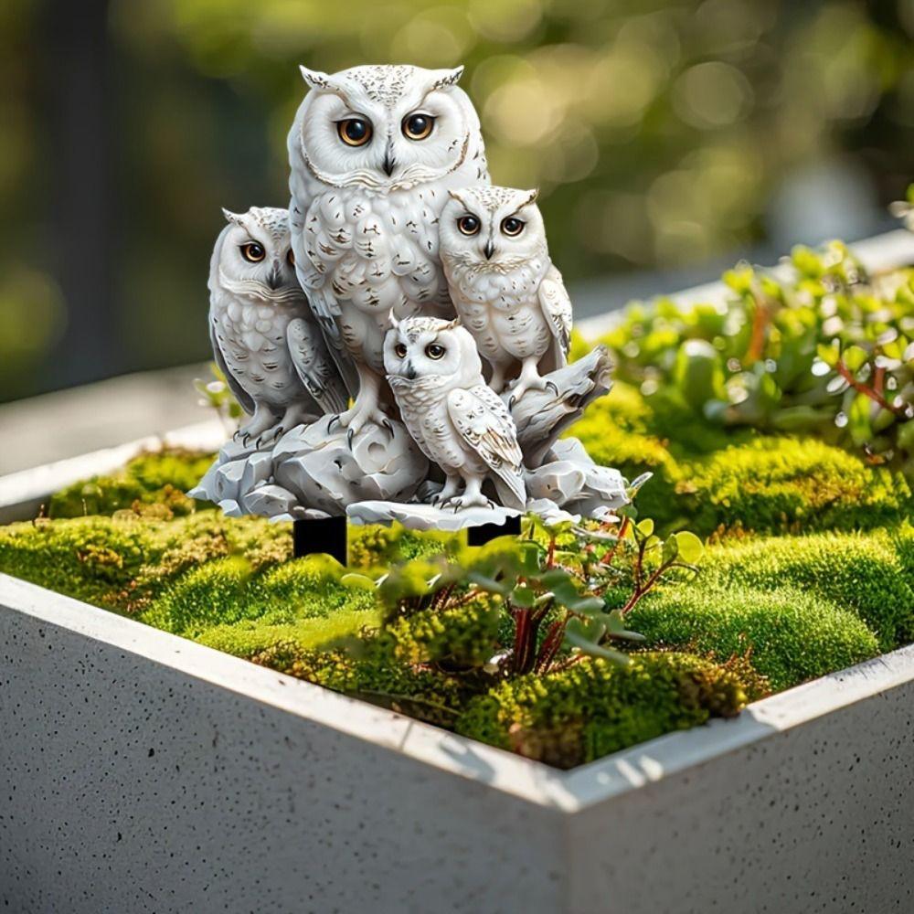 Acrylic White Owl Statue Stake Cute Animal Figurine Sculptures Garden Pile Ground Insertion Bonsai L білий
Acrylic White Owl Statue Stake Cute Animal Figurine Sculptures Garden Pile Ground Insertion Bonsai L білий