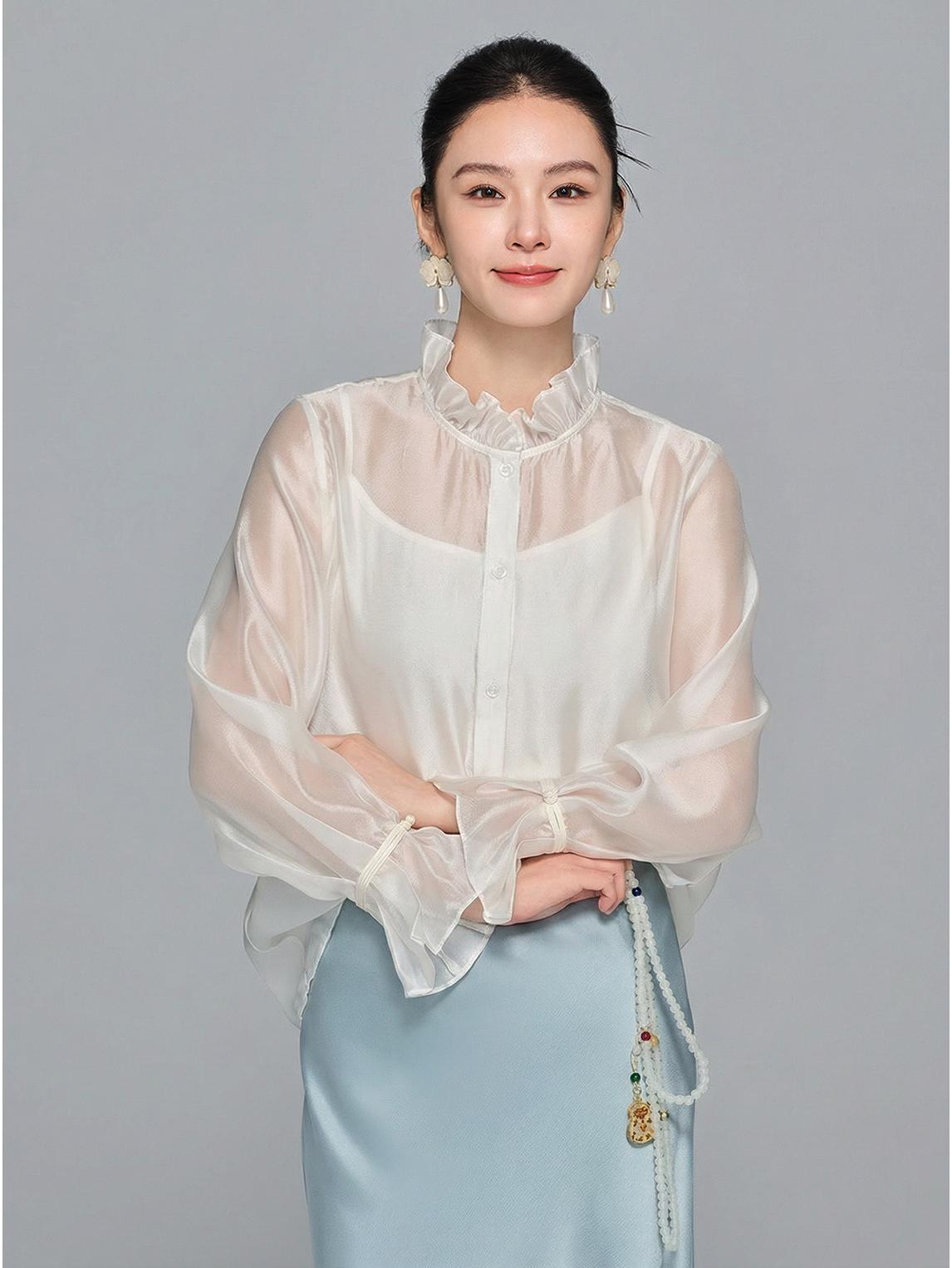 2026 Spring New Chinese Style Soft Gauze Chiffon Round Neck Ruffle Long Sleeve Top L абрикосовий
2026 Spring New Chinese Style Soft Gauze Chiffon Round Neck Ruffle Long Sleeve Top L абрикосовий