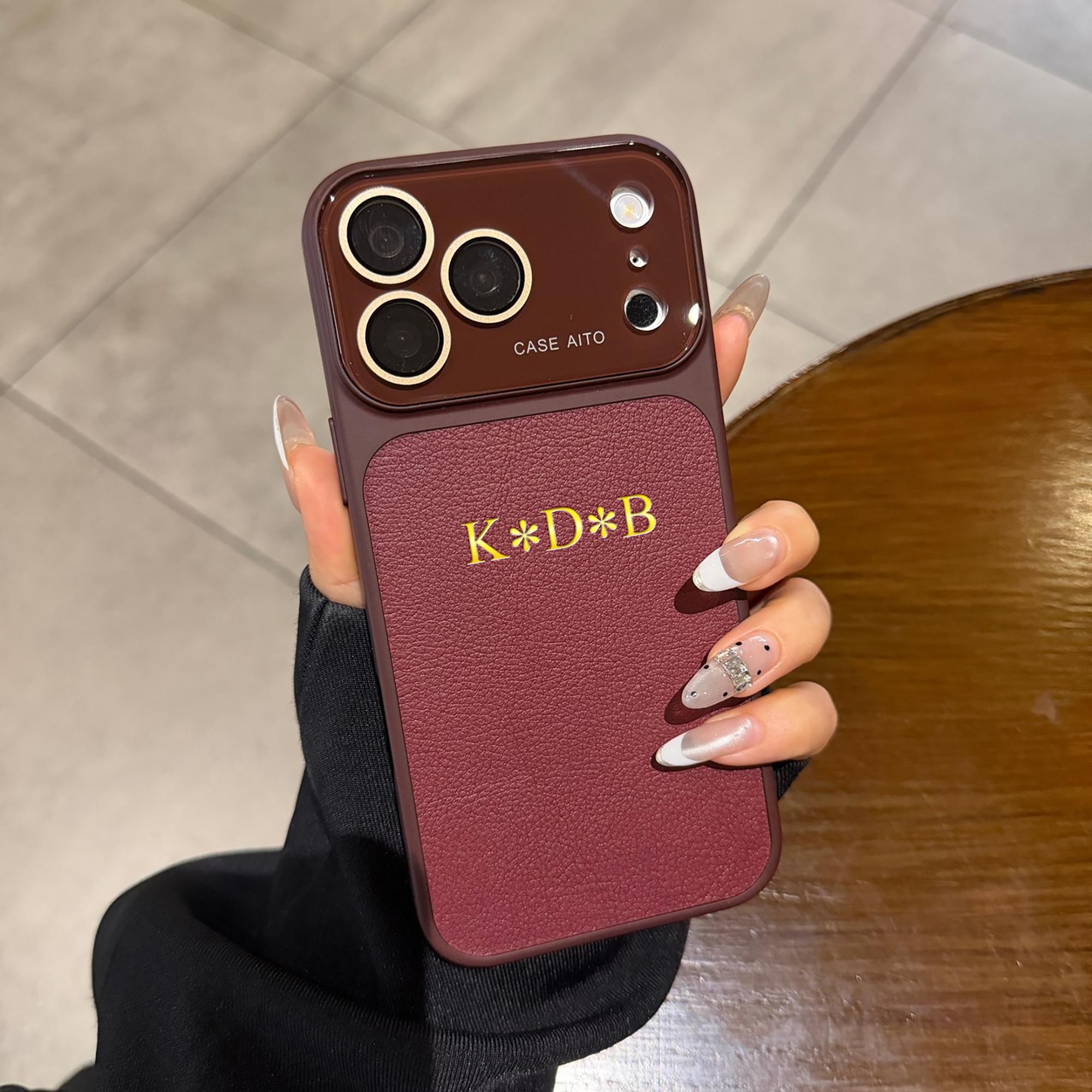 Personalized Faux Leather Case For iPhone 17 Pro Max Custom Name Gold Hot Foil Engraved With Lens Protection Cover For iPhone 17
Personalized Faux Leather Case For iPhone 17 Pro Max Custom Name Gold Hot Foil Engraved With Lens Protection Cover For iPhone 17