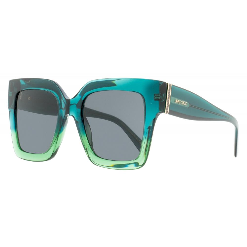 Jimmy Choo Women s Square Sunglasses Edna PEFIR Green Aqua 52mm pefir 
Jimmy Choo Women s Square Sunglasses Edna PEFIR Green Aqua 52mm pefir