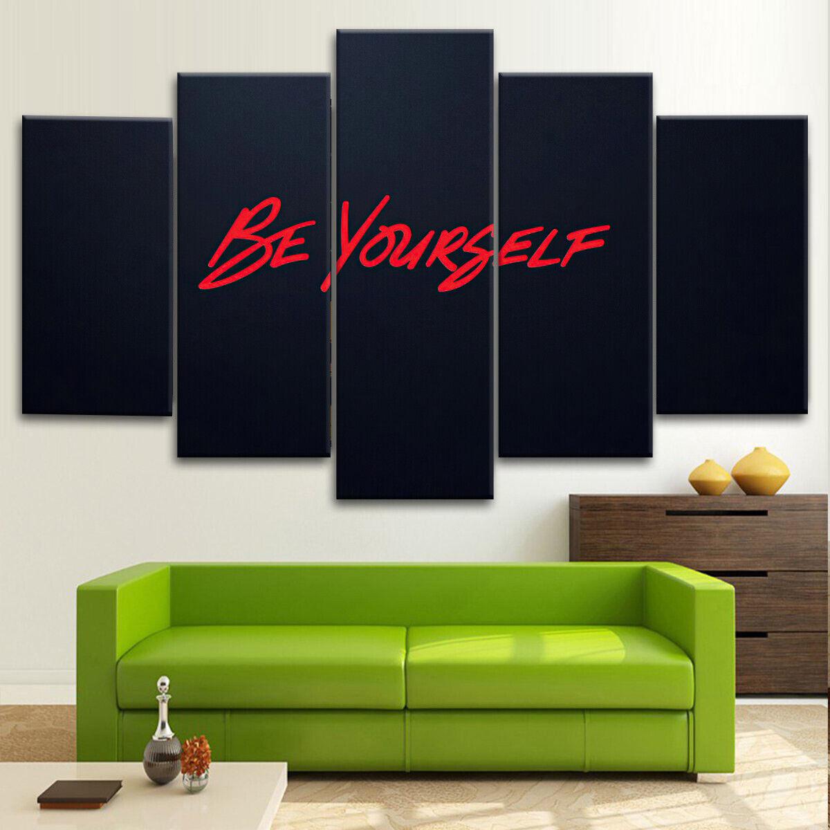 5Pcs Be Yourself Quote 5 Piece Canvas Wall Art Motivation Print Home Decor Poster HD Print Paintings Modern 5 Pieces No Framed
5Pcs Be Yourself Quote 5 Piece Canvas Wall Art Motivation Print Home Decor Poster HD Print Paintings Modern 5 Pieces No Framed