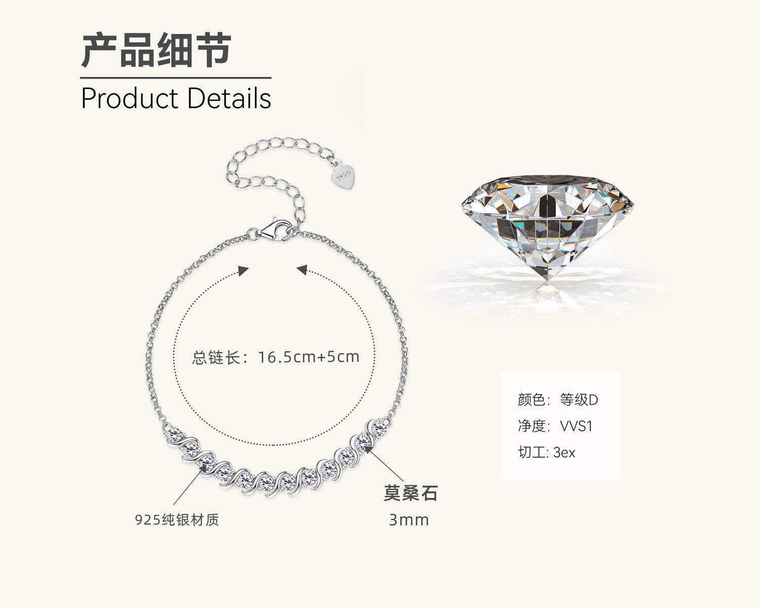 Silvere Glam Новый браслет-твист с муассанитом — это модный и универсальный браслет из стерлингового серебра S925 с уникальным чувством дизайна для женщин. 1.2 carats белый
Silvere Glam Новый браслет-твист с муассанитом — это модный и универсальный браслет из стерлингового серебра S925 с уникальным чувством дизайна для женщин. 1.2 carats белый