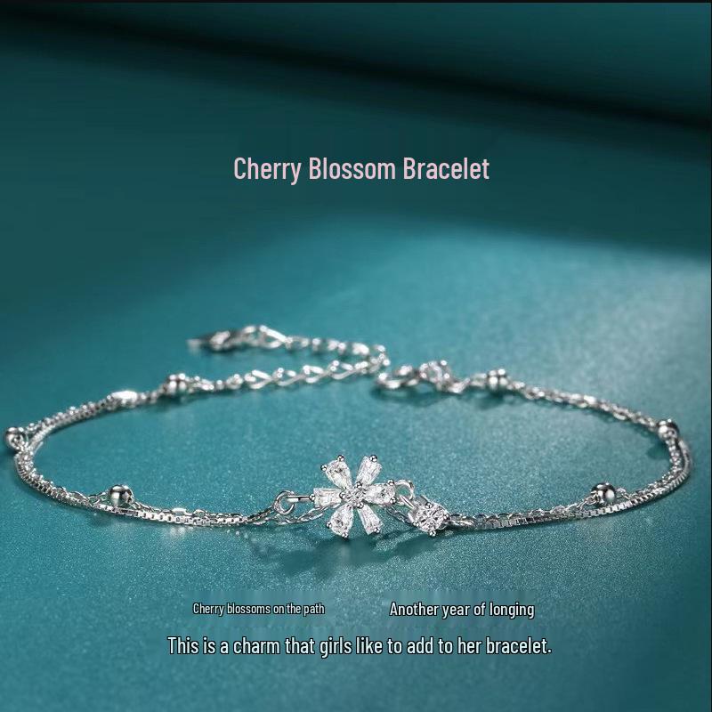 2022 Korean Double Layer Cherry Blossom Sparkling Diamond Bracelet - Light Luxury Gift for Women
2022 Korean Double Layer Cherry Blossom Sparkling Diamond Bracelet - Light Luxury Gift for Women