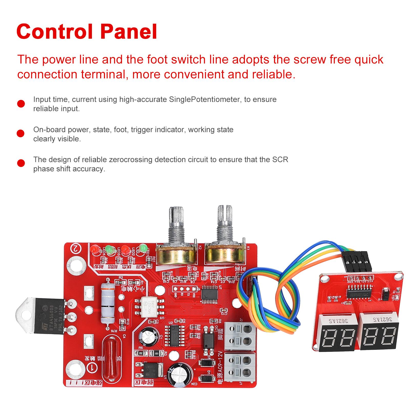 Портативный цифровой дисплей Панель управления точечной сваркой Аппарат точечной сварки Контроллер времени и тока
Портативный цифровой дисплей Панель управления точечной сваркой Аппарат точечной сварки Контроллер времени и тока