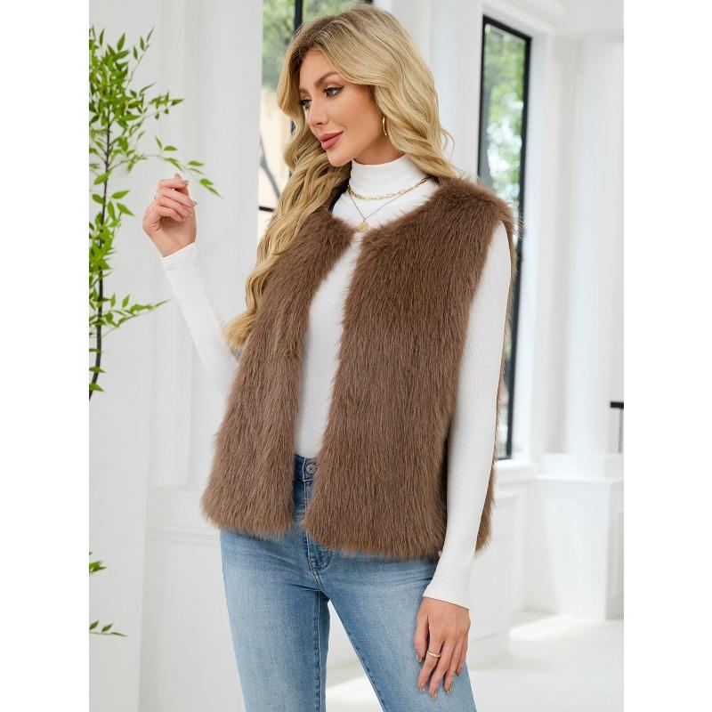 9 Женский горячо продаваемый новый жилет-куртка без рукавов с воротником из искусственного меха XXXL
9 Женский горячо продаваемый новый жилет-куртка без рукавов с воротником из искусственного меха XXXL