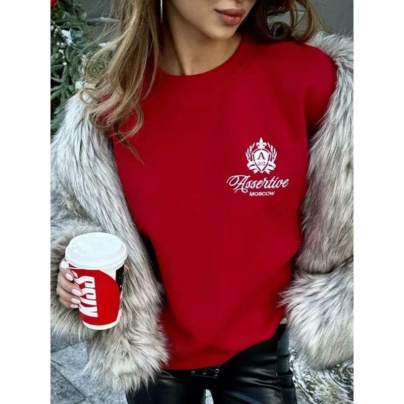 Fashion Wind Print Letter Crew Neck Sweatshirt Loose Tops round Neck Letter Printed Top Red (thin) thin 3XL
Fashion Wind Print Letter Crew Neck Sweatshirt Loose Tops round Neck Letter Printed Top Red (thin) thin 3XL