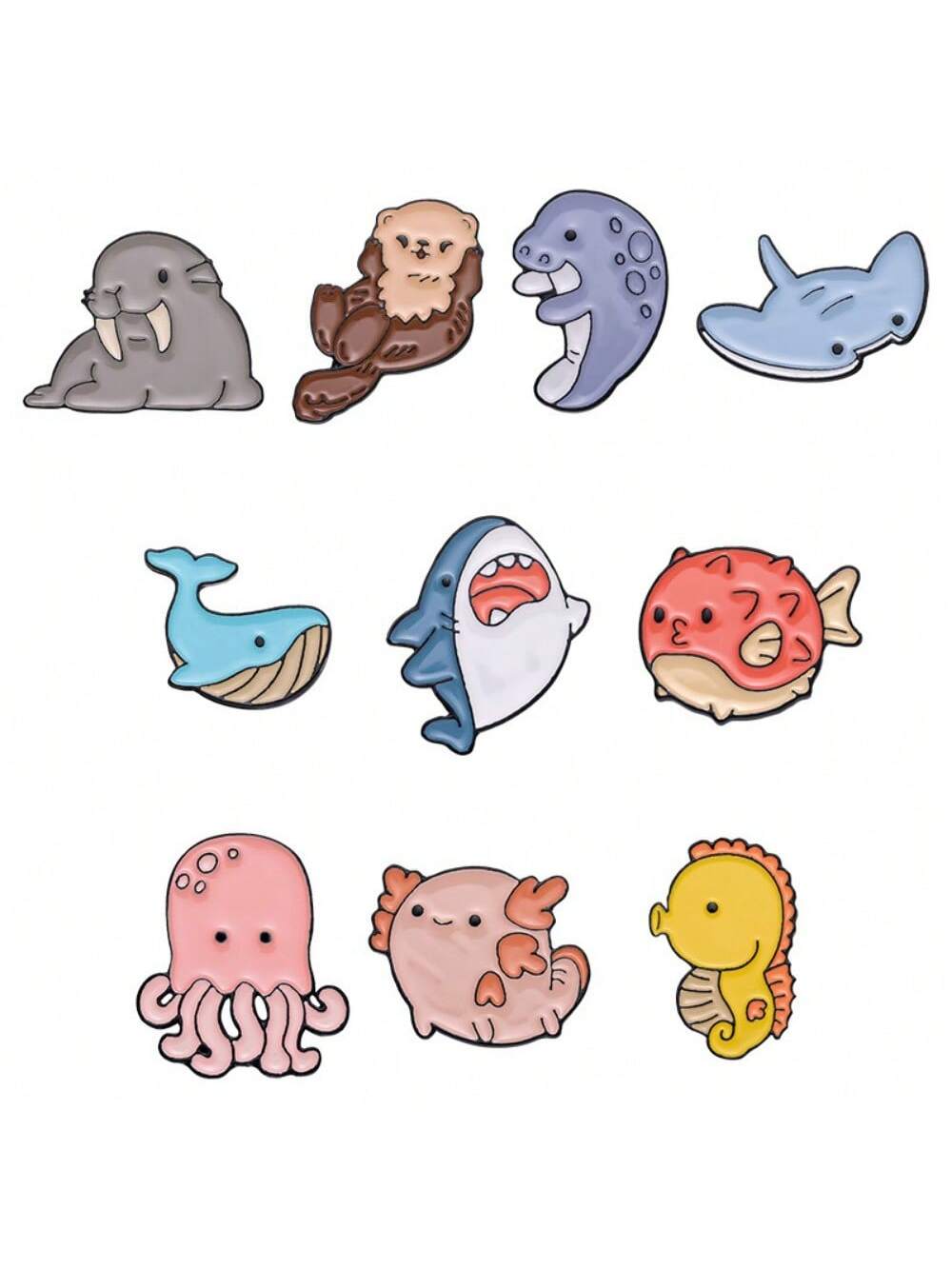 10 pieces of children s cartoon cute marine life series design metal brooches for daily wear, bags, accessories, badges
10 pieces of children s cartoon cute marine life series design metal brooches for daily wear, bags, accessories, badges