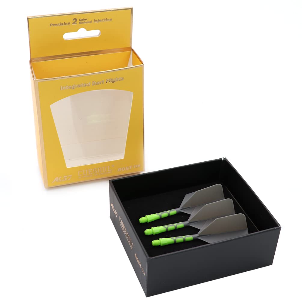 CUESOUL ROST T19 Shaft Integrated Flight Big Wing Gray Flight Light Green M Set of 3 Shape, Two-Tone Color, + Shaft, Size, (CS-AK5711-3M)
CUESOUL ROST T19 Shaft Integrated Flight Big Wing Gray Flight Light Green M Set of 3 Shape, Two-Tone Color, + Shaft, Size, (CS-AK5711-3M)