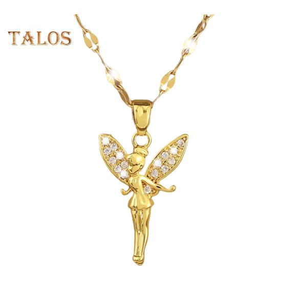 Женское ожерелье с подвеской в виде цветочной феи, декором из стразов, регулируемой цепочкой, стильное ожерелье из сплава для повседневной носки и подарков золотистый
Женское ожерелье с подвеской в виде цветочной феи, декором из стразов, регулируемой цепочкой, стильное ожерелье из сплава для повседневной носки и подарков золотистый