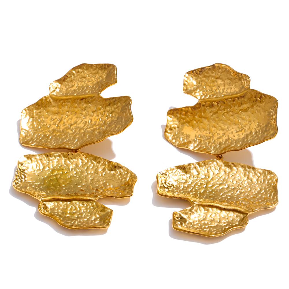 Yhpup Statement Stainless Steel Hammer Metal Geometric Drop Big Earrings 18K Gold PVD Plated Attractive Daily Jewelry 2025
Yhpup Statement Stainless Steel Hammer Metal Geometric Drop Big Earrings 18K Gold PVD Plated Attractive Daily Jewelry 2025