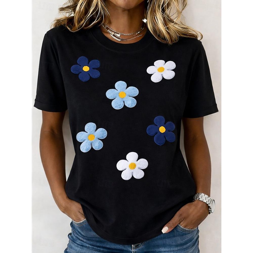 Women s Plants Floral Print T Shirt, Crew Neck Short Sleeve Casual Daily Tops, Mixed Color Design for Spring Summer Daily Style S
Women s Plants Floral Print T Shirt, Crew Neck Short Sleeve Casual Daily Tops, Mixed Color Design for Spring Summer Daily Style S