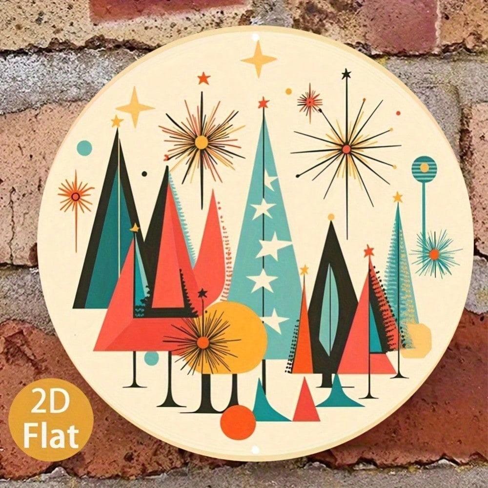 Mid Century Modern Metal Wall Art Vintage Holiday Decor Red Teal Yellow Pine Trees Stars Fireworks 2D Flat 1pc Durable Tin Sign 20x20 різнокольоровий
Mid Century Modern Metal Wall Art Vintage Holiday Decor Red Teal Yellow Pine Trees Stars Fireworks 2D Flat 1pc Durable Tin Sign 20x20 різнокольоровий