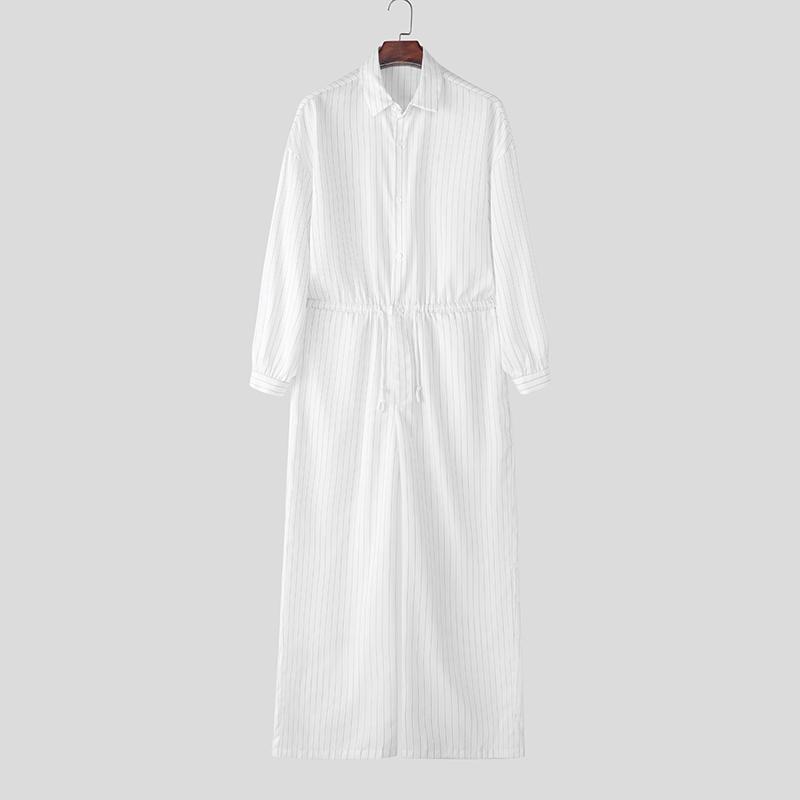 INCERUN S-5XL Men Lapel Neck Striped Long Sleeve Drawstring Casual Loose Long Oversized Rompers Jumpsuits XL
INCERUN S-5XL Men Lapel Neck Striped Long Sleeve Drawstring Casual Loose Long Oversized Rompers Jumpsuits XL