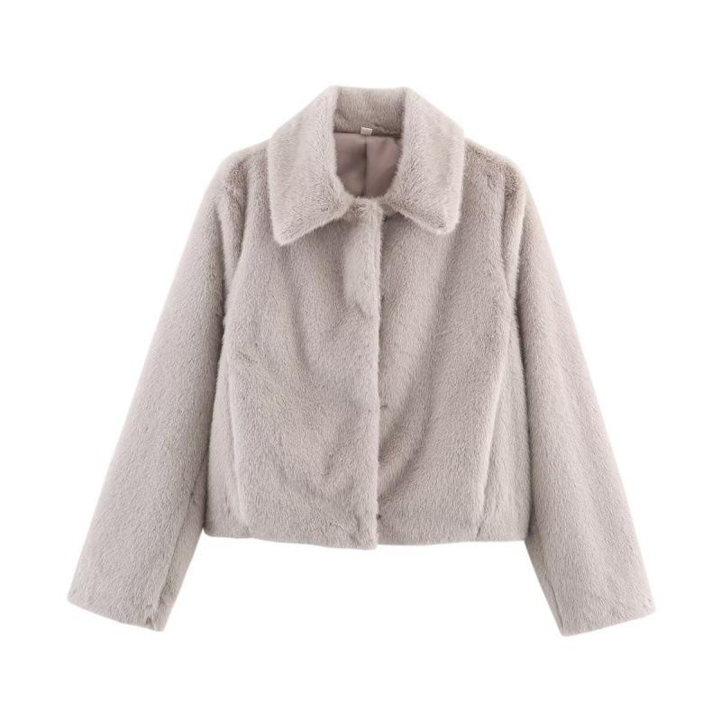 European and American Women s Fashion Casual Plush Brown Jacket Large брудно-білий
European and American Women s Fashion Casual Plush Brown Jacket Large брудно-білий