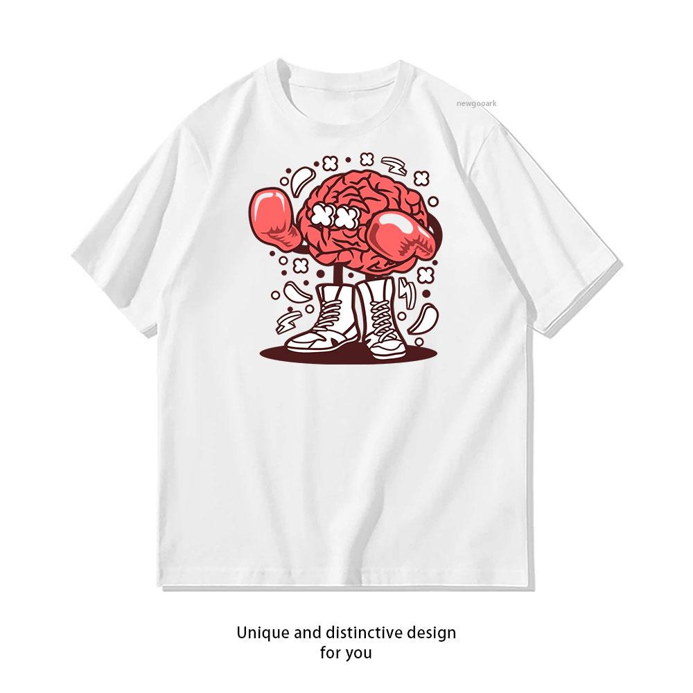 Brainy Brawlers cotton T shirt Unisex Adult couple streetwealtops tee Short sleev Casual S
Brainy Brawlers cotton T shirt Unisex Adult couple streetwealtops tee Short sleev Casual S
