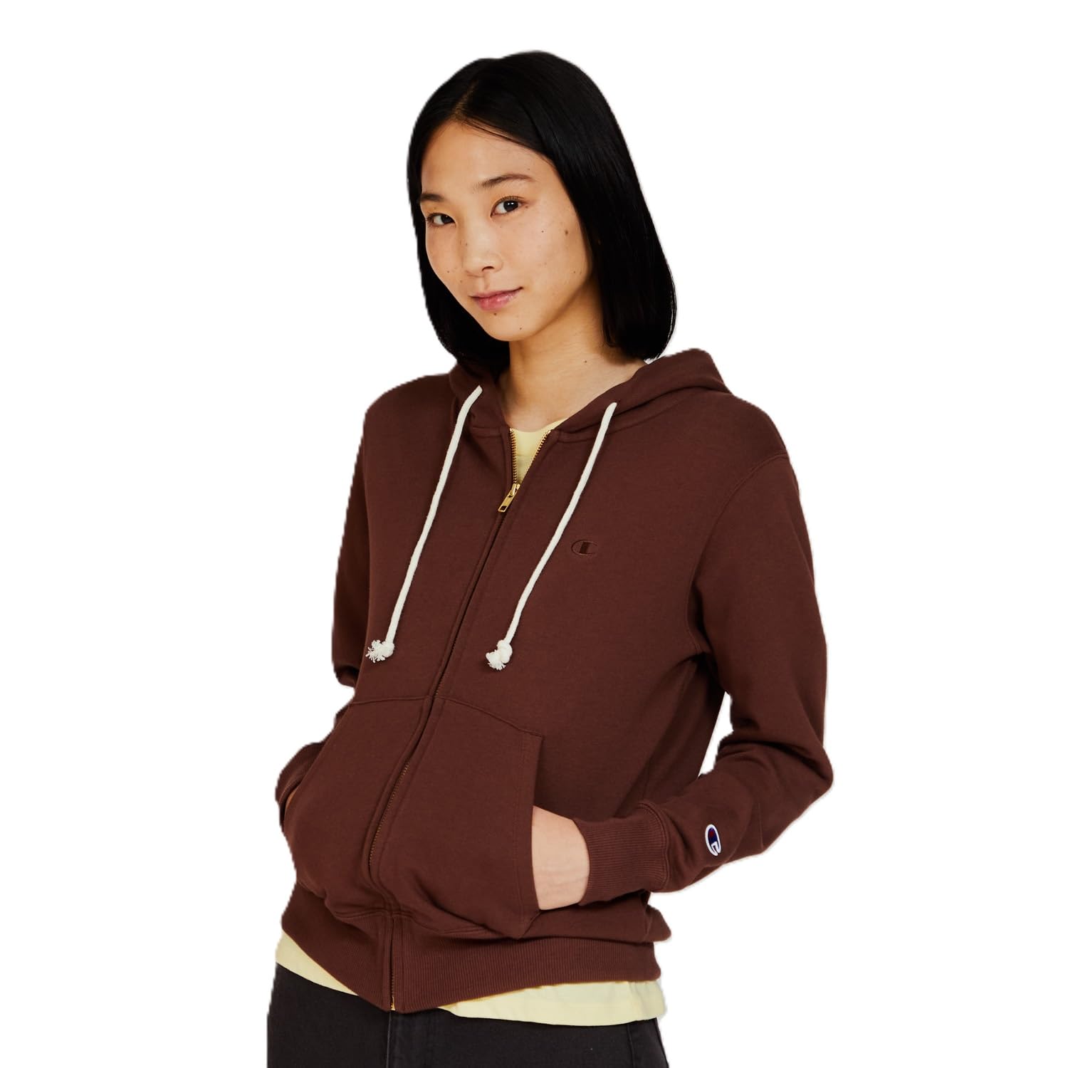 Champion Basic Zip Hooded Amber Long Cotton USA Fleece with Logo Embroidery Women s Sweatshirt, CW-Y108, Brown, Sleeve, One-Point
Champion Basic Zip Hooded Amber Long Cotton USA Fleece with Logo Embroidery Women s Sweatshirt, CW-Y108, Brown, Sleeve, One-Point