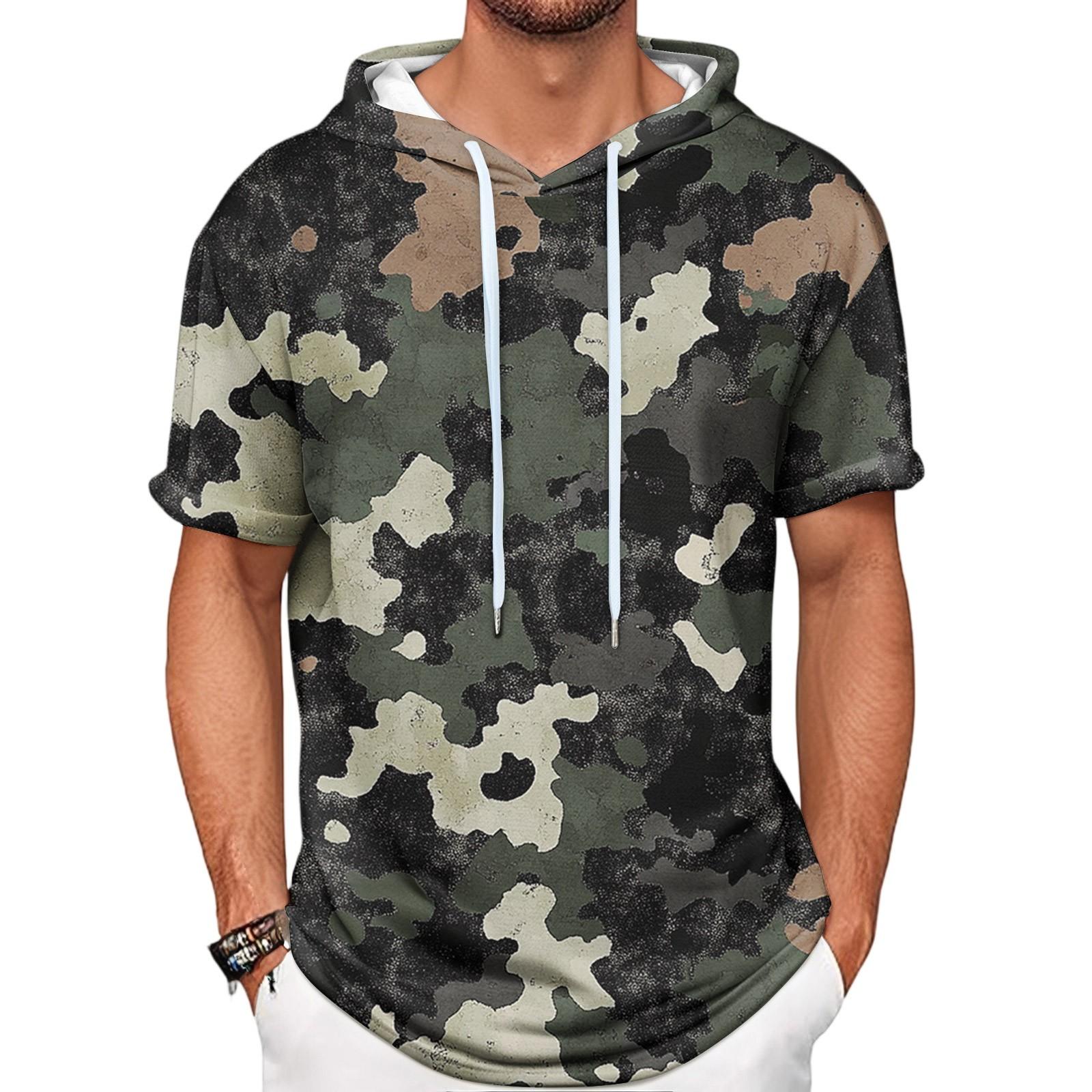 Gradient Print Men s Shirt Hooded Short-sleeved Hooded Spring And Summer Casual Daily Wear L
Gradient Print Men s Shirt Hooded Short-sleeved Hooded Spring And Summer Casual Daily Wear L