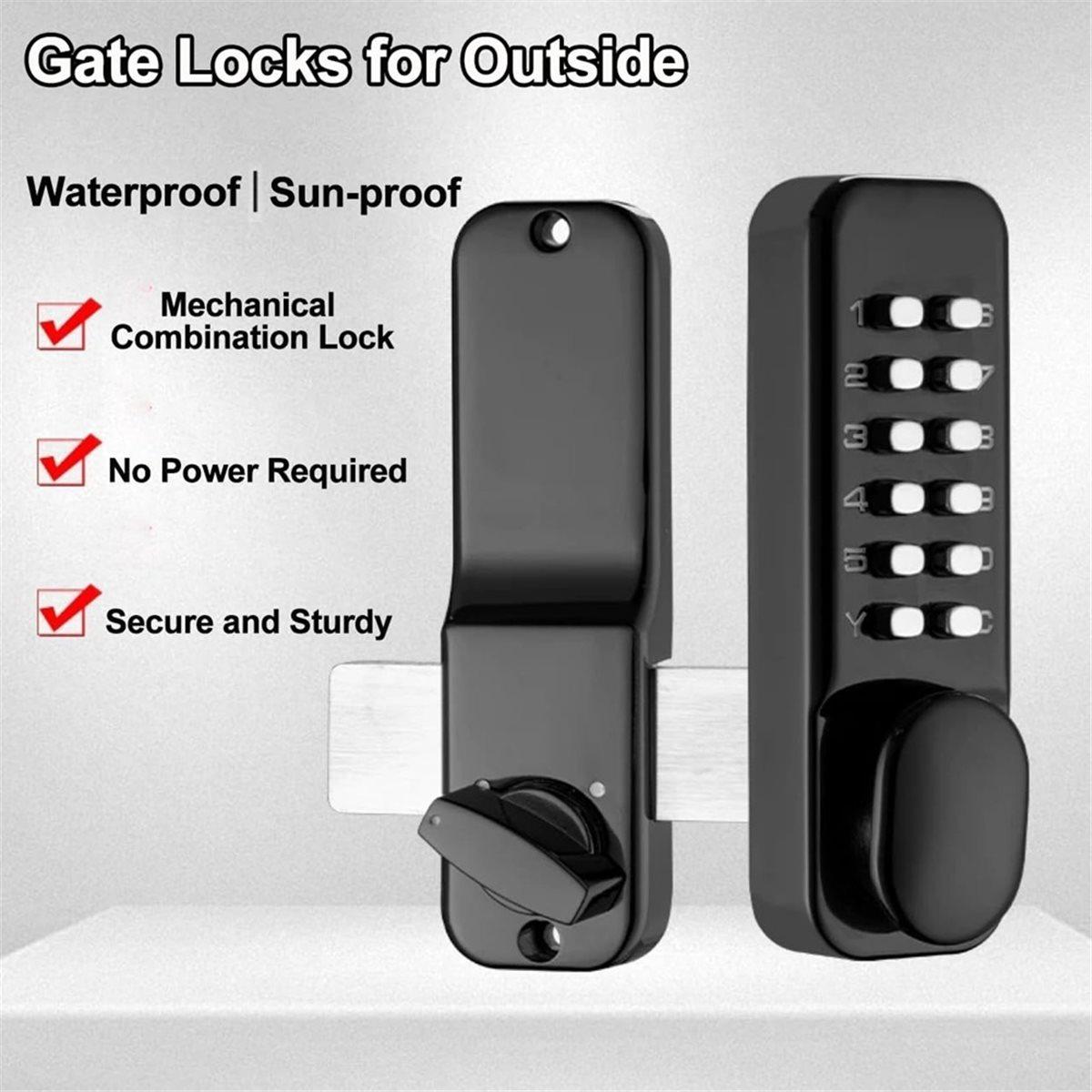 Keyless Gate Locks for Outdoor Fence, Mechanical Keypad Lock, for Outdoor Gate, Patio, Garage, Bidirectional Install China Mainland
Keyless Gate Locks for Outdoor Fence, Mechanical Keypad Lock, for Outdoor Gate, Patio, Garage, Bidirectional Install China Mainland
