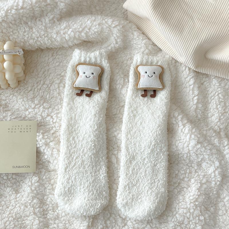 Cartoon Doll Socks Women S Thickened Warm Coral Fleece Home Sleeping Socks Cute Women S Socks One size белый
Cartoon Doll Socks Women S Thickened Warm Coral Fleece Home Sleeping Socks Cute Women S Socks One size белый
