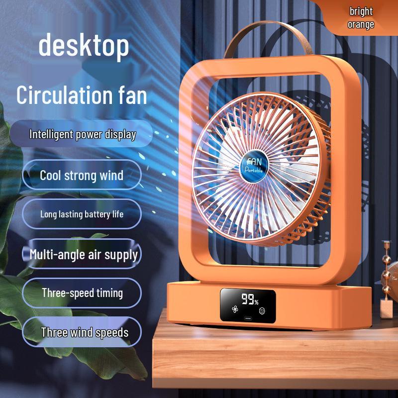 USB Rechargeable Desktop Fan with Timer, Strong Wind & Digital Display 1800mAh Large Battery яскраво-оранжевого кольору
USB Rechargeable Desktop Fan with Timer, Strong Wind & Digital Display 1800mAh Large Battery яскраво-оранжевого кольору