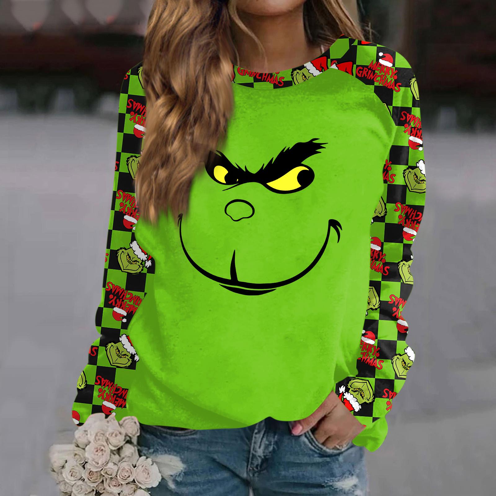 Women s Fashion Casual Long Sleeve Christmas Printed Neck Sweatshirt Top L
Women s Fashion Casual Long Sleeve Christmas Printed Neck Sweatshirt Top L