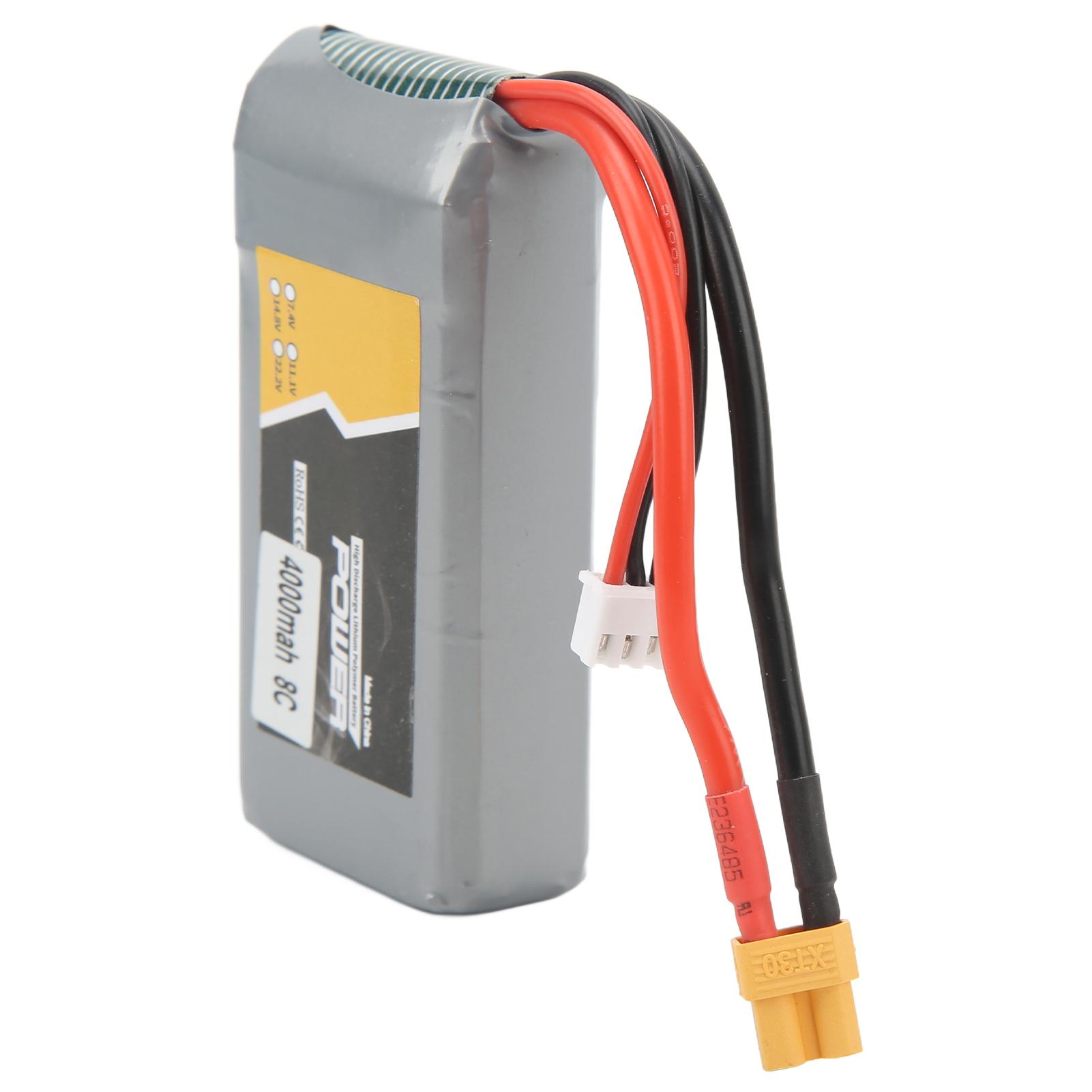 RC 4000mAh Lipo Battery 8C Safe Female XT30 Plug High Conversion Rate 7.4V Lipo Battery for RC Car Boat Plane
RC 4000mAh Lipo Battery 8C Safe Female XT30 Plug High Conversion Rate 7.4V Lipo Battery for RC Car Boat Plane
