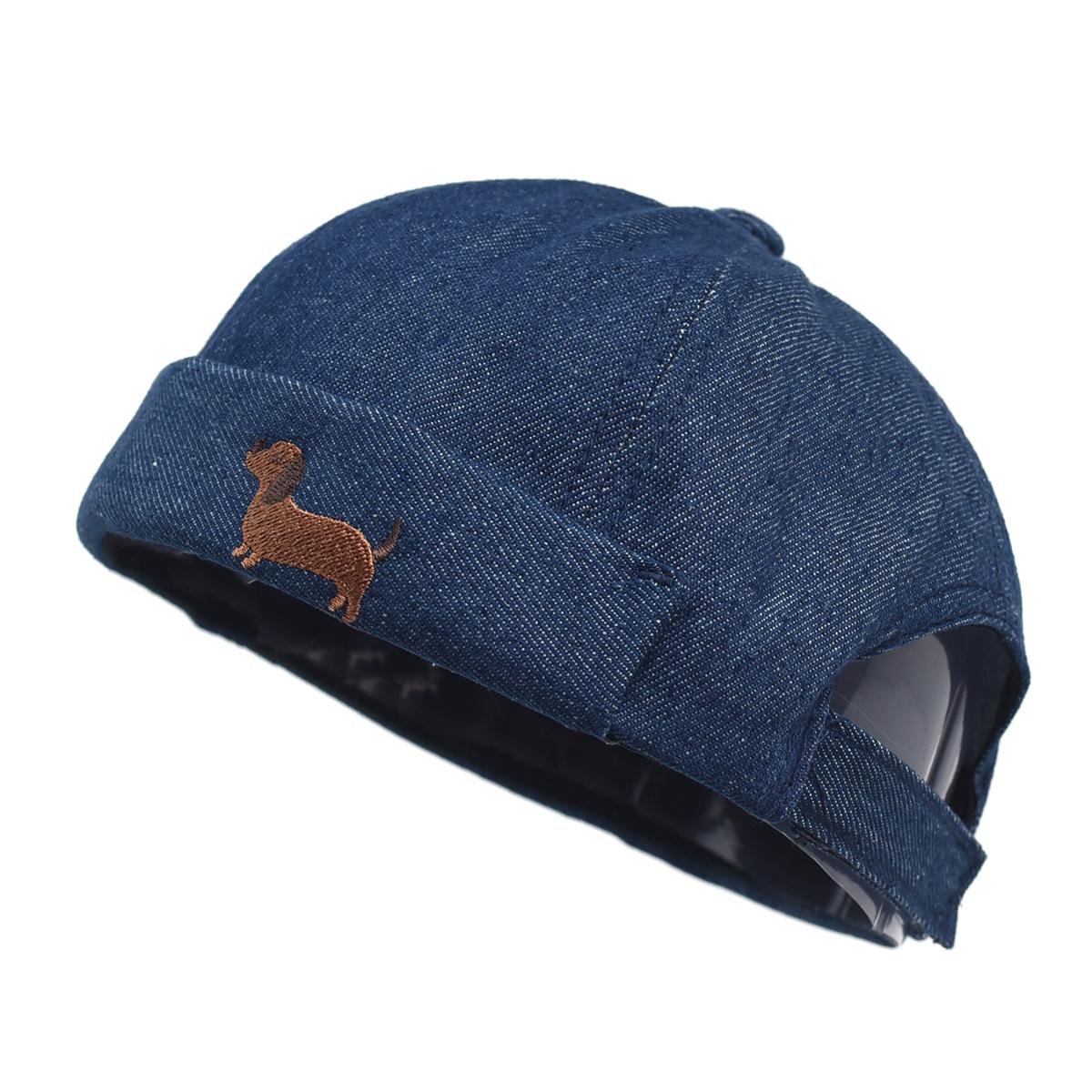 Cartoon Dog Embroidery Docker Cap Brimless Caps Without Visor Denim Adjustable Hat Hats Men Women Fashion Street Outdoor небо синє кольору
Cartoon Dog Embroidery Docker Cap Brimless Caps Without Visor Denim Adjustable Hat Hats Men Women Fashion Street Outdoor небо синє кольору