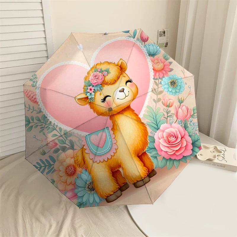 1pc Llama Flowers Automatic Open/Close Umbrella Compact Folding Umbrella with 8-Rib Shaft for Women/Men, Portable Travel Umbrella,1166S
1pc Llama Flowers Automatic Open/Close Umbrella Compact Folding Umbrella with 8-Rib Shaft for Women/Men, Portable Travel Umbrella,1166S