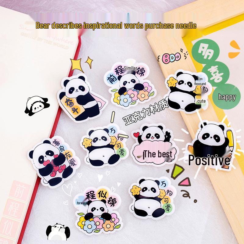 New Inspirational Panda Brooch: Cute Acrylic Pin for DIY Bags & Personalized Accessories
New Inspirational Panda Brooch: Cute Acrylic Pin for DIY Bags & Personalized Accessories