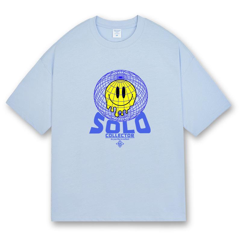 Футболка мужская свободная из хлопка с круглым вырезом и коротким рукавом с надписью «Улыбающееся лицо» на лето XXL синий
Футболка мужская свободная из хлопка с круглым вырезом и коротким рукавом с надписью «Улыбающееся лицо» на лето XXL синий